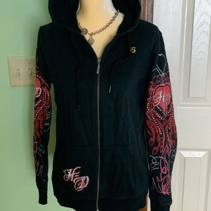 Harley Davidson hoodie size L black/pinks